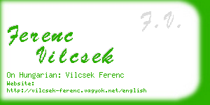 ferenc vilcsek business card
